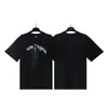 Versão Correta da Camiseta Pronta Redonda de Manga Curta Solta Palm Palm Angels Estampa de Letras Splash Transfronteiriça