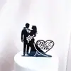 Nueva fábrica de decoración de pasteles para el Día de San Valentín transfronteriza, venta directa, boda, boda, tarjeta de pastel acrílica, inserto