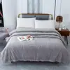 Manta Nueva de Tafetán Color Sólido con Forro de Coral para Siesta en la Oficina Manta Cálida para Cubrir Manta para Dormitorio de Estudiantes Manta para Aire Acondicionado