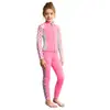 Traje de neopreno infantil de 2,5 mm transfronterizo para niñas, traje de baño de dos piezas, engrosado, cálido, de manga larga, protector solar, para surf, snorkel, pantalón largo
