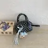 Bolso de mano de lunares estilo chica dulce coreana, bolso tipo bowling para mujer, nuevo y moderno de moda para el verano 2026, bolso grande de capacidad para el hombro