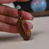 Talla de Madera Arcoíris, Jade Dorado, Plato de Maíz, Llavero de Mano, Colgante para Coche, Cadena para Teléfono Móvil, Colgante para Bolso