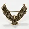 Broche Europeo y Americano Más Vendido Broche de Águila Dorado Antiguo Estilo Retro de Alta Gama Pin de Solapa para Hombre Moda de Lujo Ligero para Viajes de Negocios Mujeres