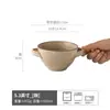 Tazón de Cerámica Vintage con Doble Asa Tazón para Fideos Tazón para Yogur Tazón con Doble Asa Plato Redondo Tazón para Sopa Tazón Estilo Japonés Vajilla Venta al Mayoreo Esmaltado al Horno