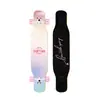 Skate Longboard de 44 Pulgadas para Principiantes, Hombres y Mujeres, Adultos, Tabla de Baile Doblemente Curva Profesional, Monopatín de Cuatro Ruedas de Madera de Arce para Jóvenes