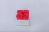 Cubo de Abrazo Cuadrado de Flores Eternas Transfronterizo 4 Rosas Reales Día de San Valentín Chino Navidad Caja de Regalo de Flores Eternas Fábrica Venta al por Mayor