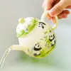 Tetera Qichun Panda - Juego de Té Cerámico Doméstico para una Persona con Filtro, Alto Valor Estético, Especializado para la Preparación de Té