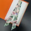 Pañuelo de Seda Sarga Estilo Francés para Mujer, Largo y Estrecho, Diadema Moda Coreana Estilo Ins, Decoración para Bolso, Pañuelo Diagonal, Transfronterizo
