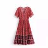 Comercio exterior wish2024 Europa y Estados Unidos vestido de mujer estilo bohemio posicionamiento estampado vestido una generación de pelo