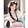 Bolsa para Peluca Estilo Antiguo Dinastía Han, Peinado de Moño de Bebé de Una Pieza, Almohadilla para el Cabello de Disfraz Antiguo, Accesorios para el Cabello Listos para Usar, Envío Directo de Una Pieza