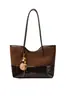 Bolso Tote para Viajes Cotidianos Bolso de Hombro de Gamuza Empalmada de Gama Alta Nicho Bolso de Mano para Mujer Nuevo Invierno 2026