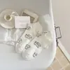 Meias de Algodão Sem Costura Novas para Primavera e Verão com Tema de Cachorro Fofo e Etiquetas de Tecido, Meias Curtas Versáteis para Tornozelo no Atacado, Meias Femininas de Algodão Penteado