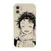 Cartoon 11 Ghost Blade carvão vegetal Zhilang Shanyi aplicável iphone14 capa do telefone móvel Apple 15 cubo de Rubik borda reta