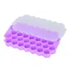 Molde de hielo de silicona para uso doméstico de 37 cavidades con tapa, venta al por mayor transfronteriza, molde de hielo de congelación rápida, molde de hielo casero tipo panal DIY