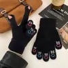 Guantes de lana de punto feos y bonitos para mujer, otoño e invierno, expositores, pantallas táctiles, para estudiantes, cálidos, resistentes al frío, para ciclismo.