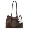 Bolso de mano grande de estilo coreano para uso diario, fresco y moderno, versátil para ir al trabajo, bolso de hombro tejido de color liso, bolso de mano versátil