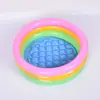 Directamente del Fabricante, Piscina Inflable, Piscina Redonda de PVC Arcoíris, Juguete Inflable Infantil de Tres Colores y Tres Capas, Natación para Bebés