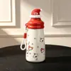 Caneca Térmica Infantil Chapeuzinho Vermelho Desenho Animado Presente de Natal Copo de Água Copo com Canudo de Aço Inoxidável 316 Copo de Água Copo de Presente