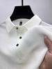 Polo de manga corta de color liso, ajustado, con cuello que combina con todo, camiseta para hombre, moda de verano 2025, informal con solapa