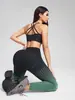 Pantalones de Yoga sin Costuras Transfronterizos Leggings Deportivos Fitness para Exteriores para Mujer Cintura Moldeadora Levantamiento de Glúteos Fitness Pantalones Largos con Degradado Europeo y Americano