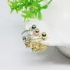 Brinco sem furo na orelha clipe de triângulo clipe de orelha com cabeça de conta de onda pendurada acessórios para brinco DIY clipe de mola invisível indolor