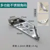 Suporte de canto para armário de banheiro em aço inoxidável espesso, acessórios de fixação para móveis de banheiro, suporte de prateleira em cantoneira de ângulo reto de 90 graus