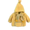 Chaqueta de Ropa para Niñas de Otoño e Invierno, Elegante y Moderna Estilo Coreano, Abrigo Grueso de Felpa con Capucha, Lindo Abrigo de Piel para Bebés y Niños