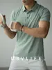 [Liquidación/Sin Devoluciones ni Cambios] Estilo Business Casual de Hielo Seda Sin Costuras de Alta Gama Camisa Polo de Manga Corta Camiseta Ajustada