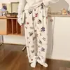 Calça Térmica Macia Outono e Inverno, Calça Longa Feminina com Laço, Calça Casual Solta para Casa que Pode Ser Usada Fora