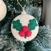 Novos produtos transfronteiriços acabados flor de crochê enfeites de bola de Natal comércio exterior atacado decoração de casa decorações de mesa presentes de feriado