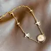 Pulsera Coreana Nueva de Perlas Nicho Versátil Alta Gama Exquisita Pulsera de Corazón con Circonita Pulsera Elegante de Lazo