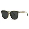 Gafas de Sol Fotográficas Estilo Coreano Retro Montura Negra Gafas de Sol para Mujer Tendencia Ins Gama Alta Aspecto Adelgazante Cara Grande Parasol para Viajes de Primavera