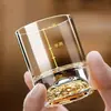 Balança 0,1kg Folha de Ouro Montanha Dourada Montanha Azul Dispenser para Taça de Vinho Branco Uso Doméstico Criativo Vidro de Luxo Leve Copos 0,1kg