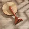 Peine de Masaje de Cinco Dientes Sándalo Terapia de Peinado de Meridianos Masaje Raspado Dragado Peine de Dientes Anchos Peine de Meridianos Portátil