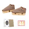 Zapatos de Moxibustión para Puntos de Acupuntura del Pie, Botas de Madera Maciza, Caja de Moxibustión para Pies, Equipo para Pies, Moxibustión de Llama Abierta, Zapatos de Moxibustión Caminables, Fabricante de Zapatos de Moxibustión Tibios para el Abdomen, Madera Maciza