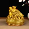Cuenco Tesoro de Cobre Adorno Sapo Dorado Sapo Dorado de Tres Patas Lingote Artesanía de Cobre Fabricante Mayorista