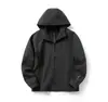 Jaqueta de alta qualidade com textura respirável para comércio exterior, masculina, outono e inverno, para casais, com capuz, forrada com fleece, quente, jaqueta 6287