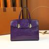 Bolsa de Hombro Tipo Mamá de Cuero Brillante Más Vendida Transfronteriza 2026, Bolso de Mujer de Gran Capacidad con Perlas de Alto Brillo, Elegante Bolso de Mano Platino para Mujer