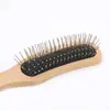 9102 Pente de Massagem com Bolsa de Ar e Dentes de Aço para Cabelo Cacheado e Liso Pente de Madeira