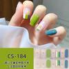 Calcomanía para Uñas de Gel sin Horneado Impermeable Duradera 3D Parche Adhesivo para Uñas Removible Usable Película de Esmalte de Uñas Calcomanía Completa