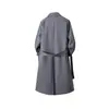 Amazon Comercio Exterior Estilo Extendido Botones Dobles Gabardina para Hombre Primavera y Otoño Nuevo Estilo Casual Cuello Solapa Gabardina para Hombre