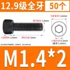 Tornillo de Cabeza Cilíndrica de Alta Resistencia 12.9 Rosca Completa M2M4M5M6M8-M30