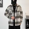 Casaco de lã masculino, novo estilo primavera/outono, design moderno de lapela, jaqueta casual de corte solto com um toque de elegância inspirada em Chanel, adequado para adolescentes