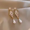 Qingtao Xi Ying Arete de Perla Estilo Coco Francés Aretes Diseño de Nicho Sentido de Diseño Aretes de Lujo Ligero Venta al por Mayor