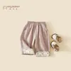 Pantalones de Otoño para Niñas 2026 Nuevo Estilo Pantalones Largos de Encaje Estilo Coreano 100% Algodón para Bebés Pantalones Casuales de Pierna Ancha para Niños de Otoño