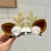 Presilhas de Cabelo de Natal Novas Transfronteiriças com Galhos de Rena, Acessórios de Cabelo Fofos de Galhos de Rena para Festas e Reuniões de Natal