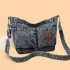 Estilo casual transfronterizo mezclilla 2026 otoño nuevo bolso cruzado para mujer bolso de mano tipo tote vintage desgastado para el día a día