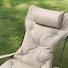 Cadeira Dobrável Ajustável para Exterior com Quatro Posições, Cadeira Lua Portátil com Almofada, Adequada para Escritório, Pesca e Acampamento