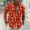 Comércio Exterior Amazon Venda Quente Camisa Masculina com Estampa Digital 3D Dia Nacional Canadense Manga Curta com Bolso Canguru Calças