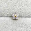 ASTMF-13 aleación de titanio colección oro morado claro aretes G23 titanio rosca interna circonita pernos para labio pernos para piercing